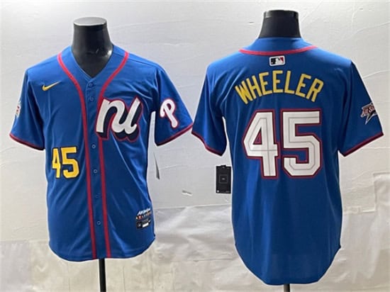 National League #45 Zack Wheeler Blue 2025 All-Star Edition Limited Stitched Jersey