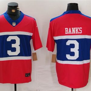 New York Giants #3 Deonte Banks Century Red Alternate Vapor F.U.S.E. Limited Stitched Jersey