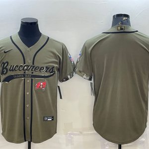 Tampa Bay Buccaneers Blank Olive 2022 Salute To Service Cool Base Stitched Jersey