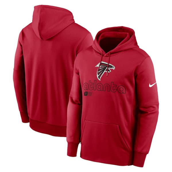 Atlanta Falcons Red Performance Pullover Hoodie
