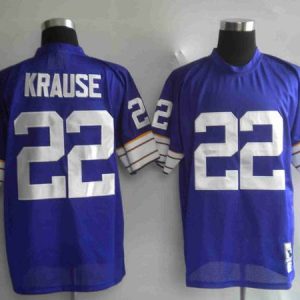 Mitchell Ness Vikings #22 Paul Krause Purple Stitched Throwback Jersey