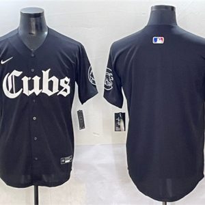 Chicago Cubs Blank Black 'Gothic North Side Edition' Vapor Premier Limited Stitched Jersey