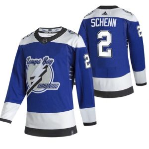 Tampa Bay Lightning #2 Luke Schenn 2021 Blue Reverse Retro Stitched Jersey