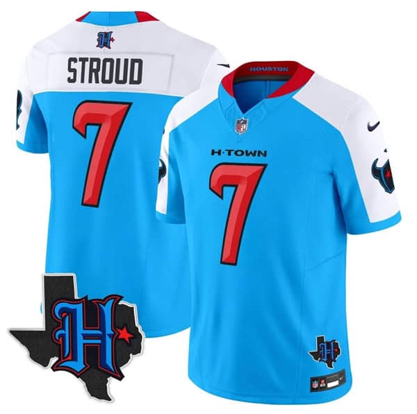Houston Texans #7 C.J. Stroud Blue White 2024 F.U.S.E. Limited Stitched Jersey