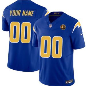 Los Angeles Chargers Custom Royal 2023 F.U.S.E. With John Madden Patch Vapor Limited Stitched Jersey