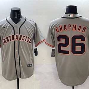 San Francisco Giants #26 Matt Chapman Gray Cool Base Stitched Jersey
