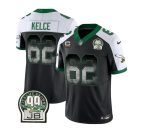 Philadelphia Eagles #62 Jason Kelce Black White 2023 F.U.S.E. With 4-Star C Patch Throwback Vapor Untouchable Limited Stitched Jersey