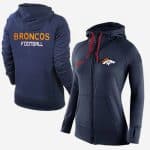 Nike Denver Broncos Full-Zip Performance Hoodie Dark Blue