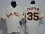 Giants #35 Brandon Crawford Cream Flexbase Authentic Collection Stitched Jerseys
