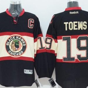 Blackhawks #19 Jonathan Toews Black New Third Stitched Jersey