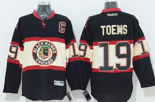 Blackhawks #19 Jonathan Toews Black New Third Stitched Jersey