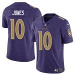 Baltimore Ravens #10 Emory Jones Purple Vapor Limited Jersey