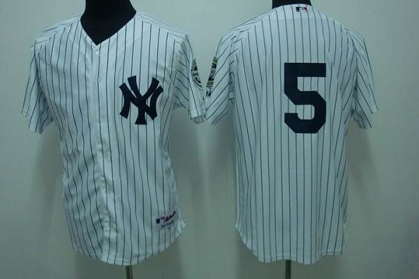 Yankees #5 Joe DiMaggio Stitched White Jersey
