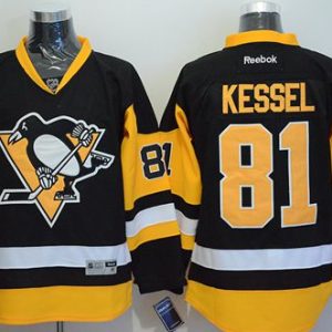 Penguins #81 Phil Kessel Black Alternate Stitched Jersey