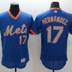 Mets #17 Keith Hernandez Royal Gray Flexbase Authentic Collection Cooperstown Stitched Jersey