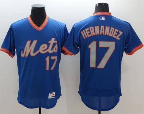 Mets #17 Keith Hernandez Royal Gray Flexbase Authentic Collection Cooperstown Stitched Jersey