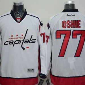 Capitals #77 T.J Oshie White Stitched Jersey