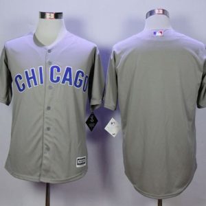 Cubs Blank Grey New Cool Base Road Stitched Jersey