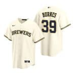 Milwaukee Brewers #39 Corbin Burnes Cream Cool Base Stitched Jersey