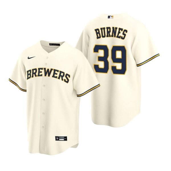 Milwaukee Brewers #39 Corbin Burnes Cream Cool Base Stitched Jersey