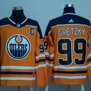 Edmonton Oilers #99 Wayne Gretzky Orange Adidas Stitched Jersey