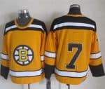 Bruins #7 Phil Esposito Yellow CCM Throwback Stitched Jersey