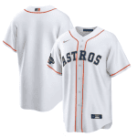 Houston Astros Blank White 2023 Gold Collection With World Serise Champions Patch Cool Base Stitched Jersey
