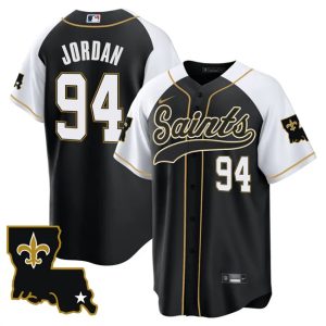 New Orleans Saints #94 Cameron Jordan Black White 1987 Legacy Cool Base Stitched Jersey