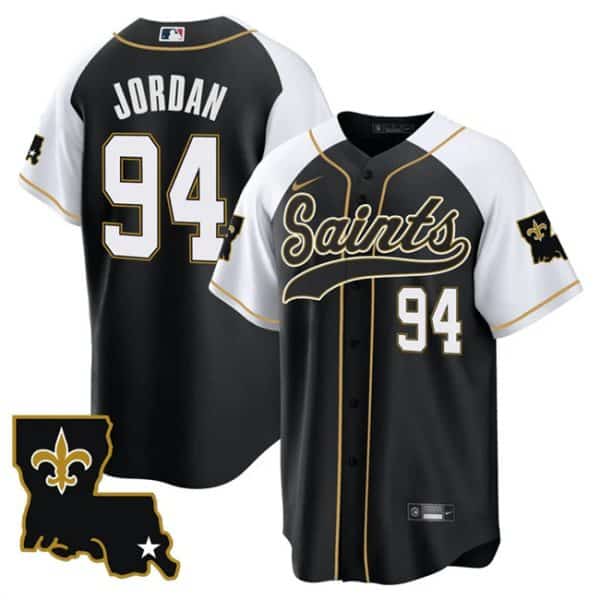 New Orleans Saints #94 Cameron Jordan Black White 1987 Legacy Cool Base Stitched Jersey