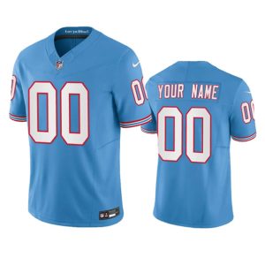 Tennessee Titans Custom Light Blue 2023 F.U.S.E. Vapor Limited Throwback Stitched Jersey