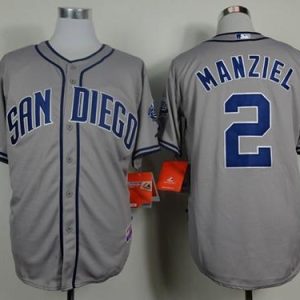 Padres #2 Johnny Manziel Grey Cool Base Stitched Jersey