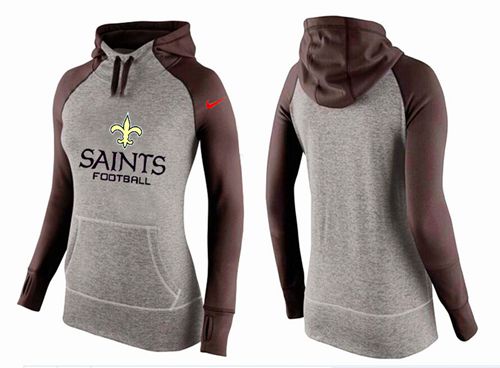 Nike New Orleans Saints Performance Hoodie Grey Brown