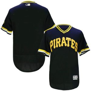 Pirates Blank Black Flexbase Authentic Collection Cooperstown Stitched Jersey
