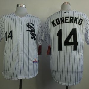 White Sox #14 Paul Konerko Stitched White Jersey