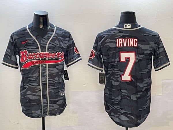 Tampa Bay Buccaneers #7 Bucky Irving Gray Camo Cool Base Stitched Jersey