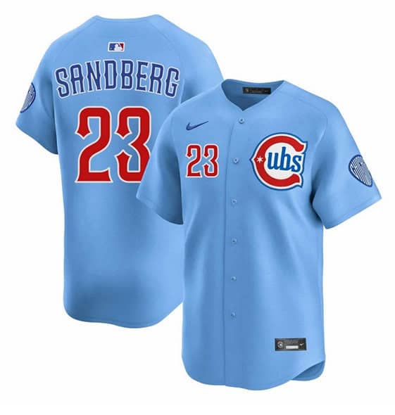 Chicago Cubs #23 Ryne Sandberg Blue 2024 25 2nd Alternate Limited Stitched Jersey