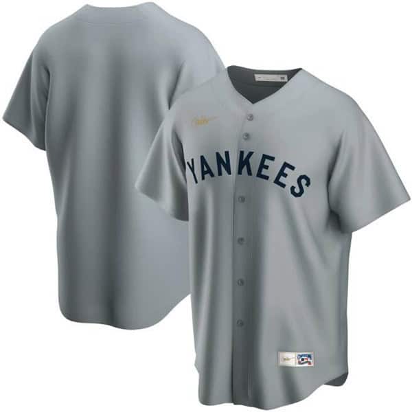 New York Yankees Grey Stitched Jersey.