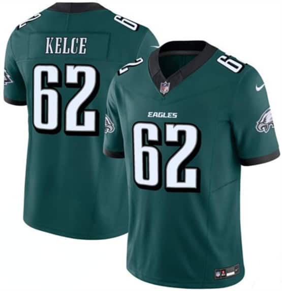 Philadelphia Eagles #62 Jason Kelce Green 2024 F.U.S.E. Vapor Untouchable Limited Football Stitched Jersey