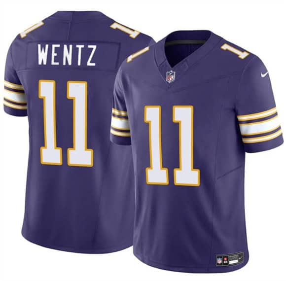 Minnesota Vikings #11 Carson Wentz Purple 2025 F.U.S.E. Throwback Vapor Untouchable Limited Football Stitched Jersey