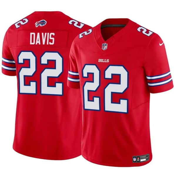 Buffalo Bills #22 Ray Davis Red 2024 F.U.S.E. Vapor Untouchable Limited Stitched Jersey