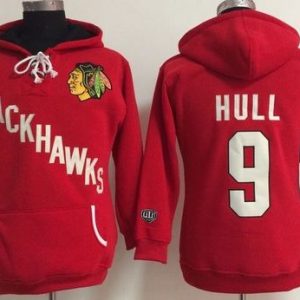 Chicago Blackhawks #9 Bobby Hull Red Old Time Heidi NHL Hoodie