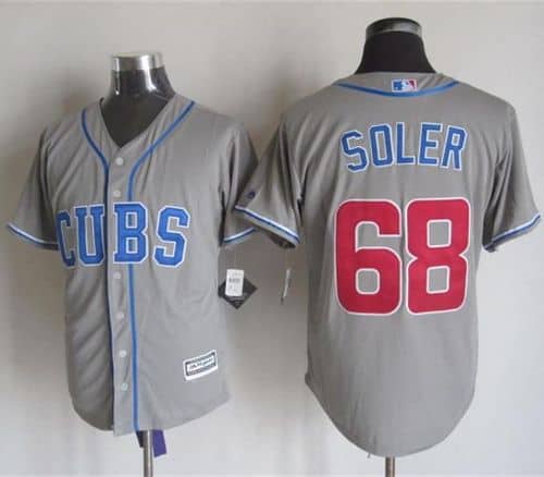 Cubs #68 Jorge Soler Grey Alternate Road New Cool Base Stitched Jersey