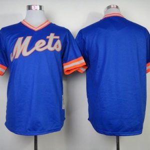 Mitchell And Ness Mets Blank Blue Throwback Stitched Jersey