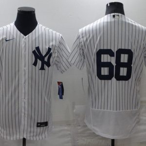 New York Yankees #68 Dellin Betances White Flex Base Stitched Jersey