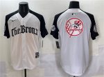 New York Yankees Team Big Logo White Black 'Gothic Legacy Edition' Vapor Premier Limited Stitched Jersey