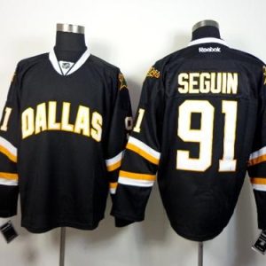 Stars #91 Tyler Seguin Black Stitched Jersey
