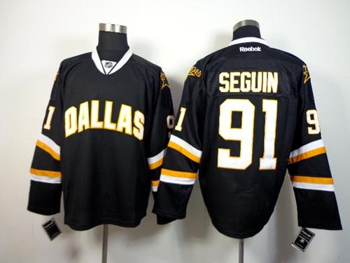 Stars #91 Tyler Seguin Black Stitched Jersey