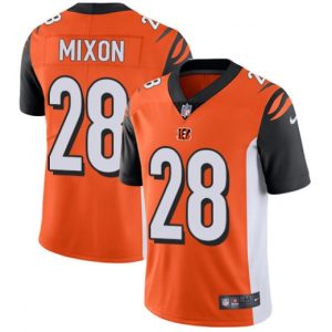 Cincinnati Bengals #28 Joe Mixon Orange Stitched Vapor Untouchable Limited Jersey