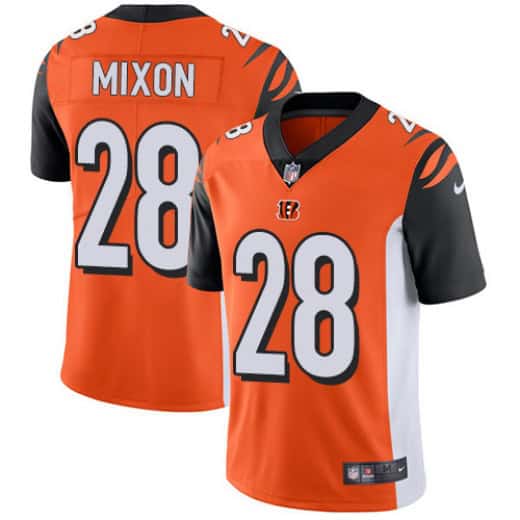 Cincinnati Bengals #28 Joe Mixon Orange Stitched Vapor Untouchable Limited Jersey