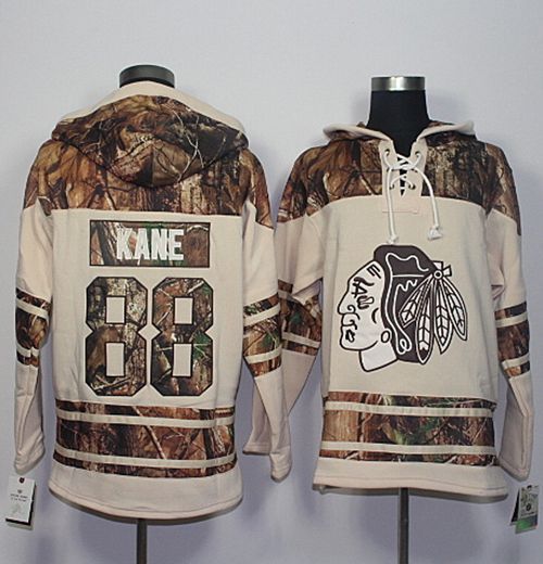 Blackhawks #88 Patrick Kane Cream Camo Stitched Jersey